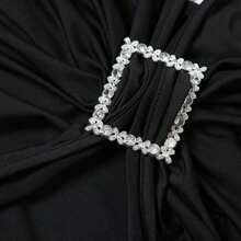 Women Wrapped Short Dress, Sleeveless Hanging Neck Bandage Casual Party Spring Summer Dress