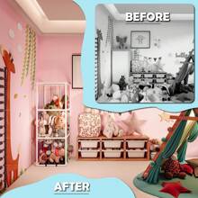 Extra Large Standing Stuffed Animal Shelf/Holder, 59" Tall ABS Tube Stuffed Animal Cage, Stuffed Animal Storage Zoo, Creative Plush Dolls Organizer For Kids Nursery Play Room Bedroom