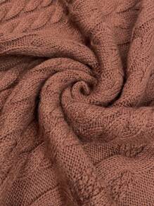 Damen romantischer Charme Twist Laternenärmel Rundhals Pullover