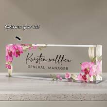 Custom Desk Name Plate Personalized, Acrylic Name Plate For Desk, Office Desk Decor For Women And Men, Employee Appreciation Gifts Office Gifts For Boss, Manager, Teacher, Nurse (Butterfly Orchid) Back To School, Ornamental, Multi-Functional, Reusable, Colorful, Vintage, Cute, Cartoon, Modern, Kawaii, Custom, Personalized, Unique, Customized, Custom Stickers Personalized, Ideal Gifts For Him, Ideal Gifts For Family, Workers, Students, Clients, Her, For Business/Work/Office, For School, Back To School,Back To School,School Supplies,School Supplies,Back To School,School Gift,For Office,For School,For Classroom,For Teacher Gifts,For University,For Colleague,For Dorm Rooms,For Teacher,For Boys And Girls,For Teenagers,Junior High School Students,Middle School Students,High School Senior High School Students,College Students,University Students,Freshman,Sophomore,Underclassmen,Customized Greeting Cards,Easy Comfort,Festive Calendar - Multicolor - View 12