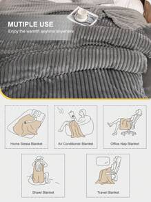 1pc Solid Color Blanket, Bedding, Cozy And Warm Blanket, No Shedding And Easy Care, Soft & Fuzzy Blanket, Simple Style Home Textile, Multi-Purpose Blanket For Sofa, Bedroom, Living Room, Decorative Blanket For Bed, Couch, Sofa, Suitable For All Seasons, Room Decor, Bedding Gifts, Machine Washable, Ideal Easter Gift, For Mother's Day Gift, Perfect Holiday Gift, Guest Room, Hotel, Machine Washable