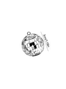 10pcs/20pcs Disco Balls Ornaments, Hanging Mini Disco Balls, Silvery Glass Bright Reflective Hanging Ball Ornament, 70s Disco Party Decor, Home Hanging Decoration Ornaments, Perfect For Holiday Parties And Events Backdrop - Silver - View 6