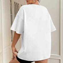 Unisex 100% Cotton Oversized T - Shirt With Suave Bulldog Print