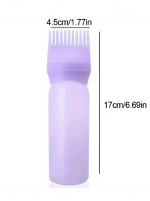 2 piezas/1 pieza Botella de tinte de pelo morado de precisión de calidad de salón - Cepillo peine para raíces de gran capacidad, Herramientas profesionales para coloración y peinado del cabello, Accesorios para el cabello