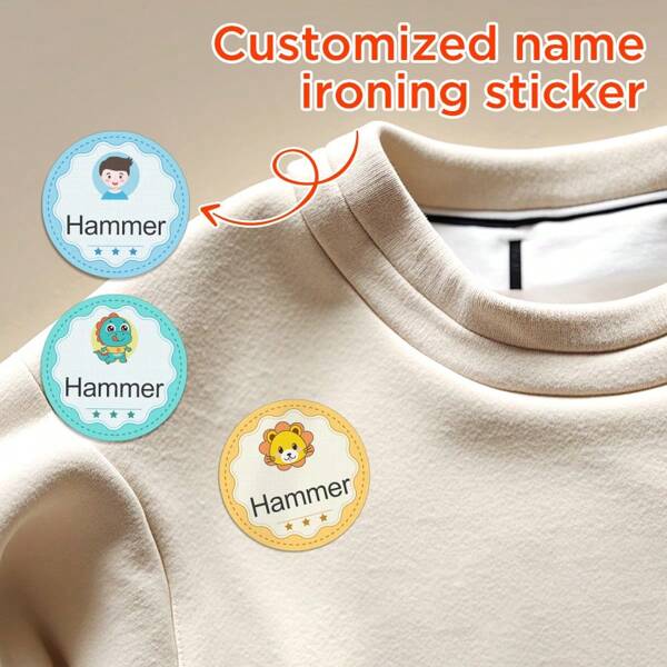 Etiquetas de Tecido Duráveis, Impermeáveis e Personalizadas para Passar a Ferro para Roupas e Itens Domésticos - Etiquetas de Nome Personalizadas para Acampamentos, Viagens e Organização. Projetadas para Uso Duradouro, Essas Etiquetas Combinam Praticidade e Estilo, Oferecendo uma Solução Confiável para Identificar e Gerenciar Seus Pertences Sem Esforço.