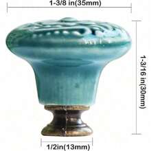 1/2/3/5/6/8/10/12/15/20 pièces Boutons de cuisine en céramique de 1 à 2,5 pouces pour tiroirs, commodes. Boutons ronds pour commode et poignées de tiroirs pour décoration de meubles de maison. Boutons en céramique avec vis de 3 tailles différentes