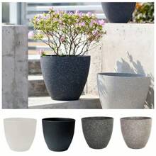 Frosted Imitation Stone Flower Pots Gardening Flowers Green Plant Pots European Style Thickened And Durable Plastic Flower Pots