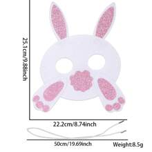1pc Felt Easter Party Decoration, Photo Prop, Cartoon Animal Mask Headband