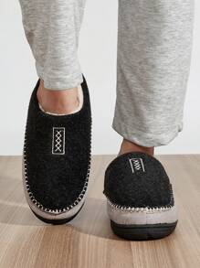 Ciabatte pantofole da casa in memory foam traspiranti da uomo, adatte per uso interno ed esterno, con larghezza extra, colore nero - nero - Visualizzare 6