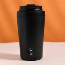 1 件新款时尚简约 304 不锈钢咖啡杯，380 毫升陶瓷内胆经典隔热杯，便携式双层陶瓷杯，男女通用旅行水杯，适合送礼、户外、汽车、办公室、多用途返校