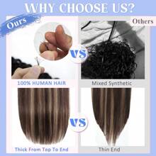 夹式接发真人发，雷米人发接发夹，女士，天然人发，14-24 英寸 8 件 - S2/6 - 查看 3