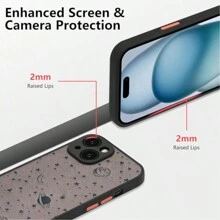 Apple 2pcs Black & White Galaxy Design Acrylic Phone Case Compatible With Iphone Compatible With IPhone 11,IPhone 13,IPhone 14 Pro Max