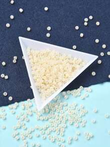 Approx. 1100pcs 3mm Round Glass Frosted Pearl Beads, For DIY Jewelry Making And Decoration