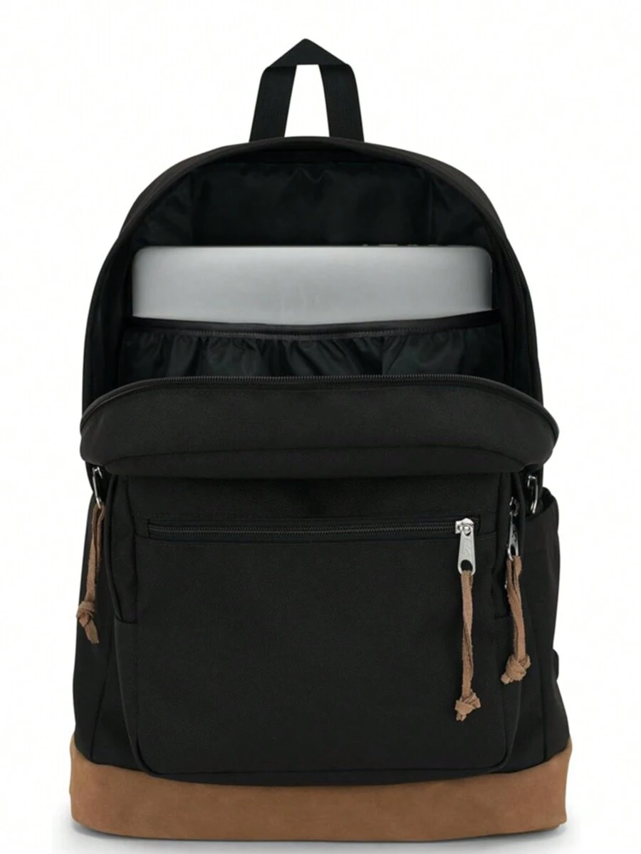 JanSport Right Pack Backpack - Durable Daypack With Padded 15" Laptop Sleeve, Spacious Main Compartment & Integrated Water Bottle Pocket - Black - Black - View 1