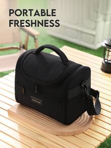 1pc Fashion Style Insulated Lunch Bag With Shoulder Strap, Tote Cooler Bag, Portable Waterproof And Leakproof Lunch Box, Thick Aluminum Foil Insulation, Multiple Colors Available, Reusable Lunch Bag For School, Office, Camping, Picnic, Workers And Canteen, Classroom Storage Bag, Kitchen Accessories, Travel Accessories Lunch Box Lunch Bag Women Teacher Picnic Bag Cooler Bag Picnic Bag