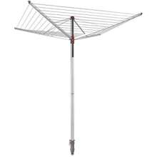 40m 4 Arm Compact Rotary Washing Line With Rotary Line Cover And Ground Socket - Grey1 - View 1
