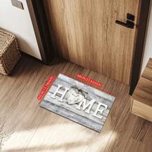 1 tấm thảm chùi chân trang trí vân gỗ "HOME", thảm nhà tắm hình trái tim tối giản, có thể giặt được, thảm sàn bếp mềm mại khô nhanh, thích hợp cho lối vào, phòng tắm, phòng khách, nhà bếp, văn phòng, trang trí nhà cửa, trang trí phòng tắm, thảm trải sàn, thảm trải sàn, thảm trải sàn ngoài trời, thảm chùi chân mùa hè - Nhiều màu - Xem 2