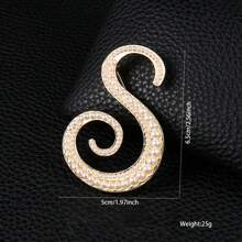 26pcs Pearl Letter Brooch Pins, Vintage Clothing Decorative Accessories, Anti-Slip Fastener Accessory