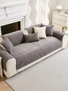 1 pezzo Copridivano tinta unita, design antiscivolo moderno adatto per ufficio, camera da letto, soggiorno, amico degli animali domestici e lavabile in lavatrice