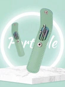 6pcs/Set Pure Black New Stainless Steel Ear Cleaning Spoon,School,Back To School,Travel,Travel Essentials,Home Essentials,Ear Cleaner