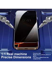 1pc Privacy 360° Screen Protector Full Coverage – 4-Way Privacy, Ultra-Strong Tempered Glass, 5X Stronger, InvisibleShield, Smudge-Free, Easy Install, Anti Scratch, Bubble Free, Case Friendly, Anti-Peeping Anti-Fingerprint Anti-Fall Tempered Glass, Compatible With 17 Pro Max/17 Pro/17 Air/17/16E/16 Pro Max/16 Pro/16 Plus/16/15 Pro Max/14 Pro Max/13/12/11/XS MAX/XR Plus Series