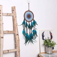 19-Inch Blue Dream Catcher, Retro Devil's Eye Dream Catcher, Turkish Blue Eye Wall Hanging Decoration,Home Wall Hanging Dream Catcher Decoration.