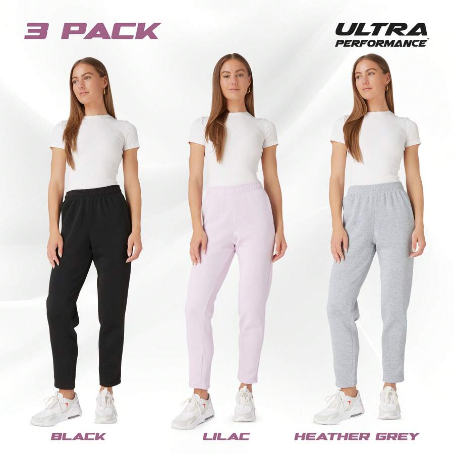Womens Sweatpants Open Bottom Sweat Pants For Women, 3 Pack Lounge Pants Women - 查看 1