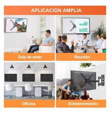 Soporte Para Tv De 14 A 55 Pulgadas Pared Girato Acero - Negro - Ver 5