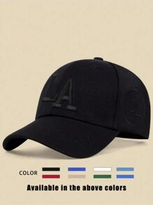 1 pièce Casquette snapback à fausse fourrure brodée LA, chapeau de soleil ajustable pour l'extérieur pour hommes et femmes, convient aux voyages et à la plage au printemps/automne, style Y2K