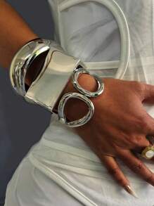 1 件袖口手镯、金手镯、宽手镯、粗手镯、手镯套装、宽手镯、女士手镯、送给她的礼物