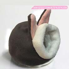 1 pieza Casa de oso marrón con cama para hámster, accesorio de jaula para animales pequeños, suministros para hámster, suministros para mascotas, "Oso Amoroso"