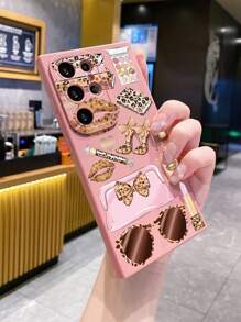 1 Stück Leoparden-Muster Schutzhülle kompatibel mit iPhone/Galaxy/Infinix/Redmi/OPPO/VIVO/Realme