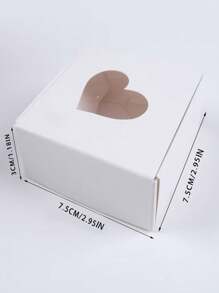 Square Kraft Paper Open Window Gift Boxes, White & Black Color Cardboard Packaging Boxes For Wedding, Party - Multicolor - View 14