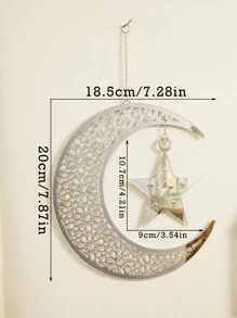 1Pc Moon Star And Moroccan Lantern Wall Decor, Lantern Shaped Wall Decoration, Bohemian Home Decor Accent, Home Decor For Party, Living Room, Bedroom Rama Decoration,Home Decor ,Room Decor,Wall Decor Gifts Birthday Graduation E-I-D