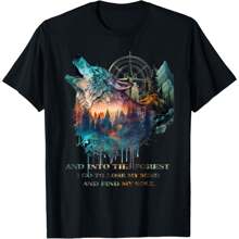 And Into The Forest I Go To Lose My Mind And Find My Soul T-Shirt - Black - View 1