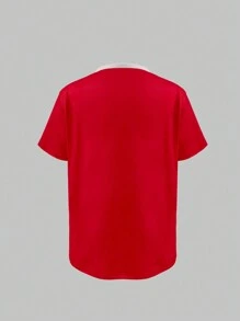 2025 Spring & Summer Men's Fashion Casual Oversize Soft Breathable Polo Shirt, Ins Style - Red - View 7