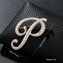26pcs Pearl Letter Brooch Pins, Vintage Clothing Decorative Accessories, Anti-Slip Fastener Accessory