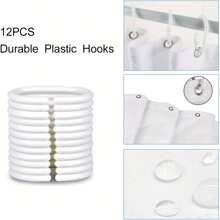 Floral And Plant Pattern Shower Curtain - Waterproof, Machine Washable, Includes Hooks - Suitable For All Seasons Home Bathroom Decor Fall Decor Bathroom Accessories Back To School - Golden Green Flowers - View 10