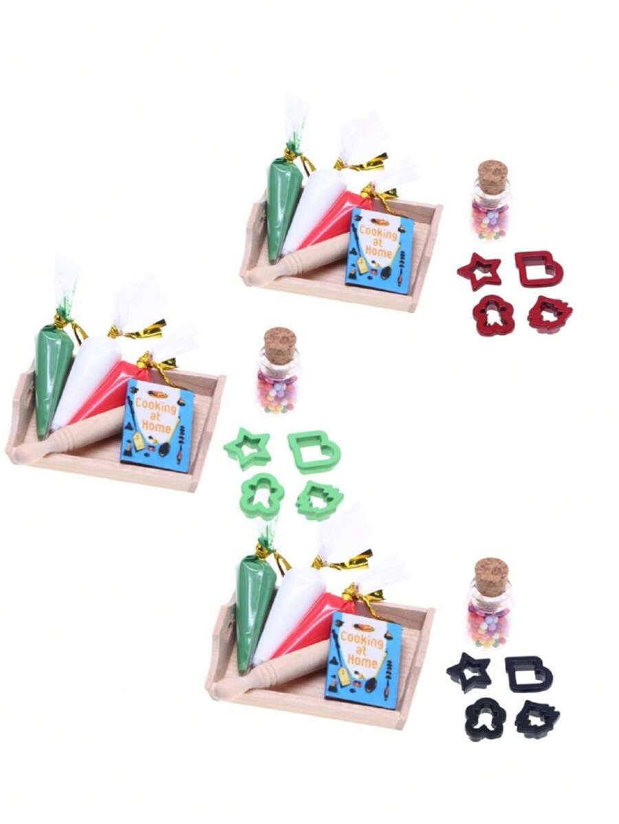 1:12 Scale Dollhouse Baking Set, Mini Home Decor, BJD Photography Props, Miniature Toy, DIY Phone Case Kit, Miniature Food Play Accessory