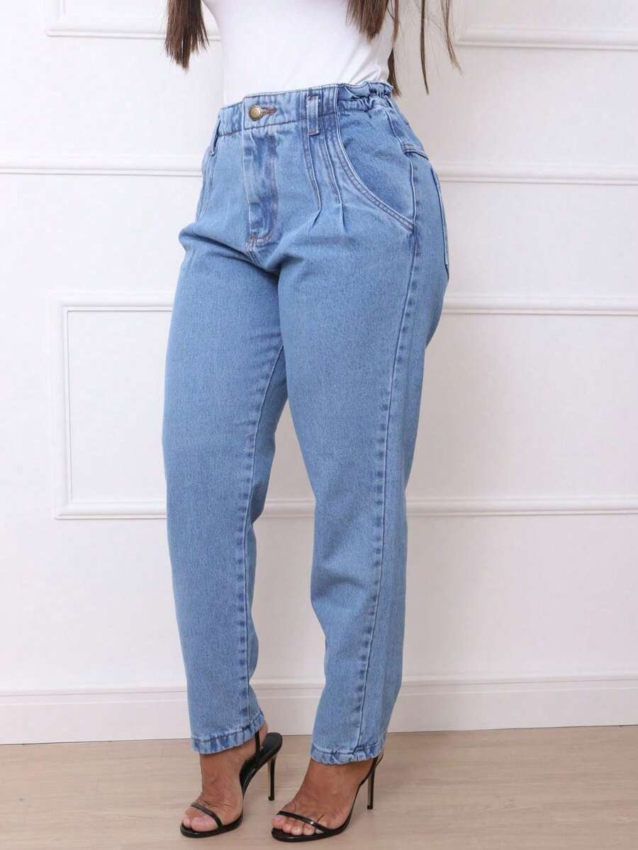 Women Jeans - Medium Wash - View 1