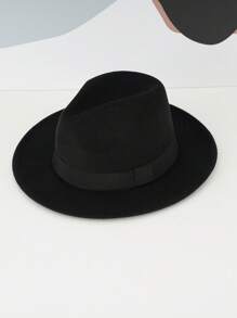 1pc Unisex Soft Felt Cowboy/Cowgirl Hat, Fashionable Wide Brim Comfortable Panama Hat, Luxury British Style Felt Hat, Bohemian Punk Style Round Cap, Suitable For Spring Getaways, Theme Parties, Western Celebrations, Gatherings, Role Playing, Graduations, Masquerade Balls, Festivals, Weddings, Birthdays, Music Festivals