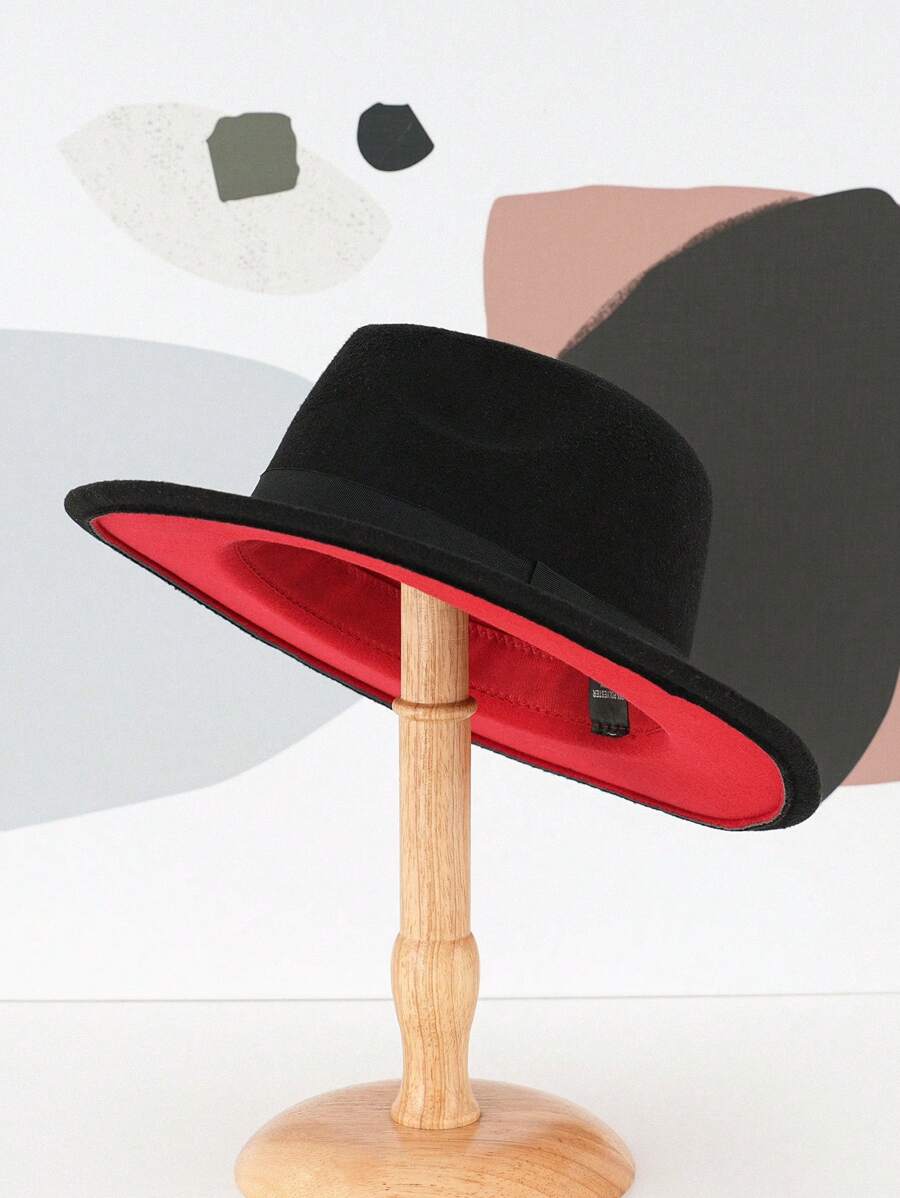 1pc Unisex Soft Felt Cowboy/Cowgirl Hat, Fashionable Wide Brim Comfortable Panama Hat, Luxury British Style Felt Hat, Bohemian Punk Style Round Cap, Suitable For Spring Getaways, Theme Parties, Western Celebrations, Gatherings, Role Playing, Graduations, Masquerade Balls, Festivals, Weddings, Birthdays, Music Festivals
