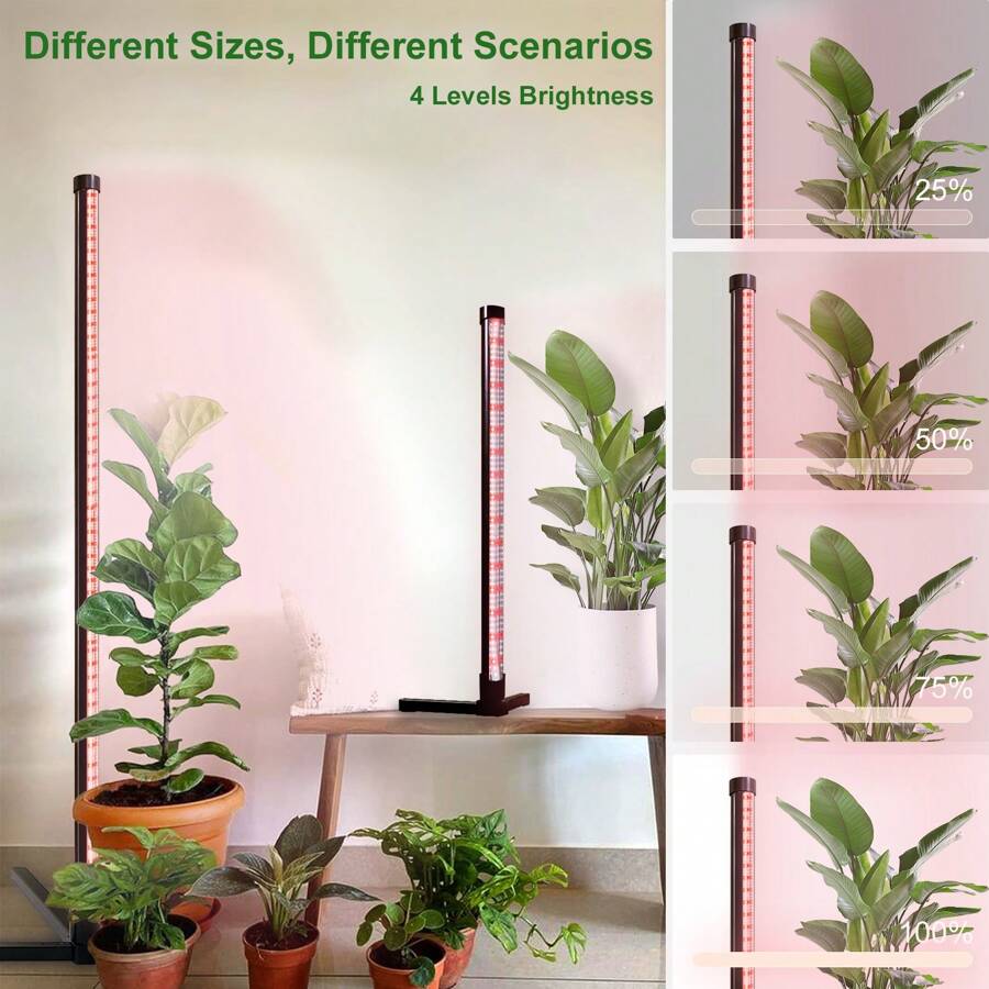 LED Plant Light, 3000K Full Spectrum Plant Growth Light, With White And Red LED, Dimmable, Automatic Switching Time Is 3/9/12 Hours, Plant Growth Light