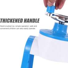 1 juego de raspador de hielo de mano Hogar mini granizo máquina de hielo manual trituradora de hielo trituradora de hielo máquina de batido máquina de hielo continuo - Azul - Ver 5
