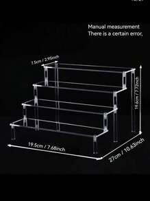 1 Pieza Estante de Almacenamiento de Maquillaje de Acrílico, Estantería Exhibidora de Perfumes, Cosméticos y Maquillaje con Diseño en Estilo Escalera de Varios Niveles, Estante de Almacenamiento de Cosméticos y Herramientas de Belleza Reforzado y Reforzado con Forma Trapezoidal, Apto para Sala de Estar, Baño, Dormitorio, Decoración del Hogar, Para Playa, Colección de Baño, Colección de Dormitorio, Gran Capacidad - Multicolor - Ver 4