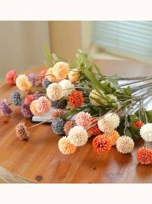 1 Pc Artificial Flower Stem, Brown Plastic Fake Flower, Home Decor