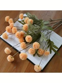1 Pc Artificial Flower Stem, Brown Plastic Fake Flower, Home Decor
