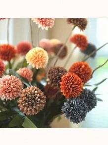 1 Pc Artificial Flower Stem, Brown Plastic Fake Flower, Home Decor
