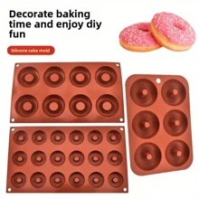 3 pièces/1 pièce Moule à gâteau en silicone de haute qualité à 6/8/18 cavités, moule à biscuits/donuts - Plaque de cuisson antiadhésive résistante à la chaleur, convient à tous les passionnés de la cuisson, cuisson maison - Cuisson professionnelle - Moule à gâteau pour la maison, le restaurant, fait maison, délicieux, excellent choix