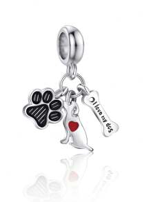 1 peça Pingente da Série de Viagens de Avião, Pingente de Jóias DIY de Torre Eiffel Globo de Bilhete Com Gato & Cachorro, Presente Ideal Para Fazer Pulseiras DIY Delicadas